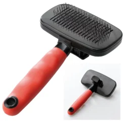 Ferplast Slicker Borstel Medium - Hondenvachtborstel - 16.3x9.7x5.6 Cm Rood Zwart