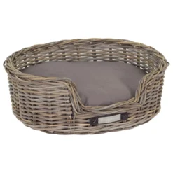 Happy-House Mand Riet Rond - Hondenmand - 64x51x25 Cm Naturel Medium