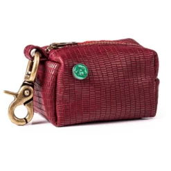 Dwam Poepzakjes Houder Bonnie - Hondenpoepzakjes - 8x17 Cm Bordeaux