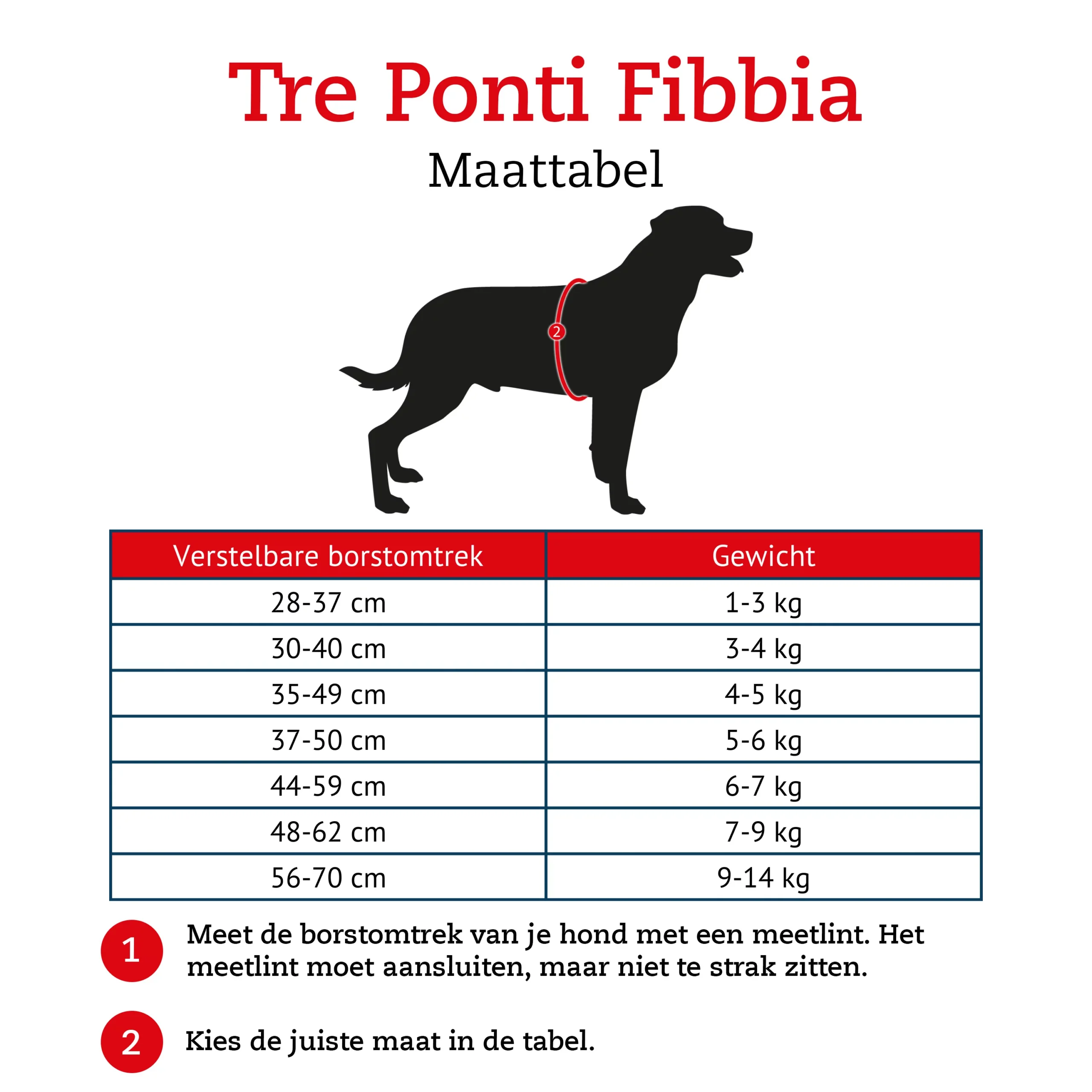 Tre Ponti Fibbia Basic Tuig Rood&Reflectie - Hondenharnas - Afbeelding 5