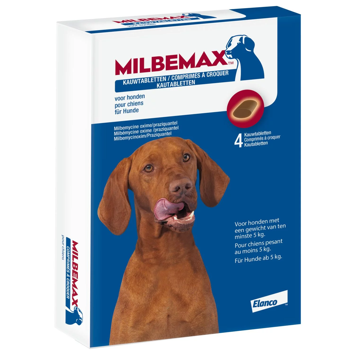 Milbemax Milbemax Kauwtablet Hond Vanaf 5kg - Anti Wormenmiddel - 28 G 4 Stuks Vanaf 5 Kg - Afbeelding 2