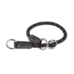 Rogz Rope Sliphalsband Zwart - Hondenhalsband