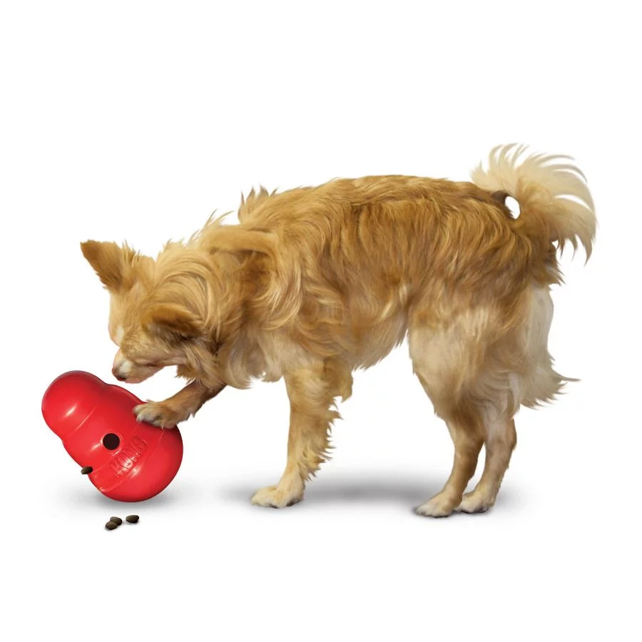 Kong Snack Dispenser Wobbler M Rood - Hondenspeelgoed - Afbeelding 2