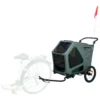 Trixie Fietskar - Hondenfietskar - 71x95x85/138 Cm Grijs Groen Tot 35 Kg Medium