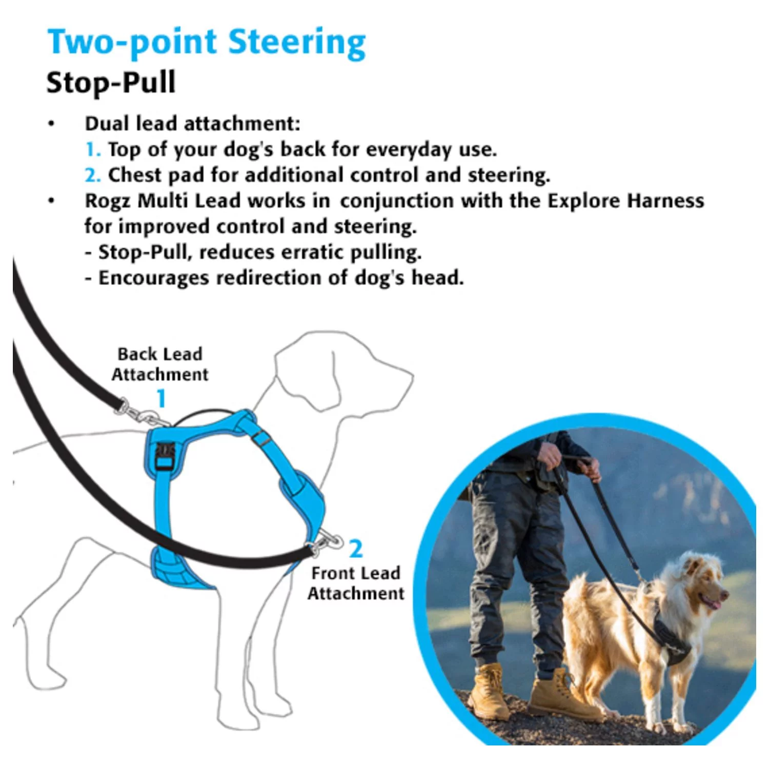 Rogz Explore Tuig Gevoerd Geel - Hondenharnas - Afbeelding 2