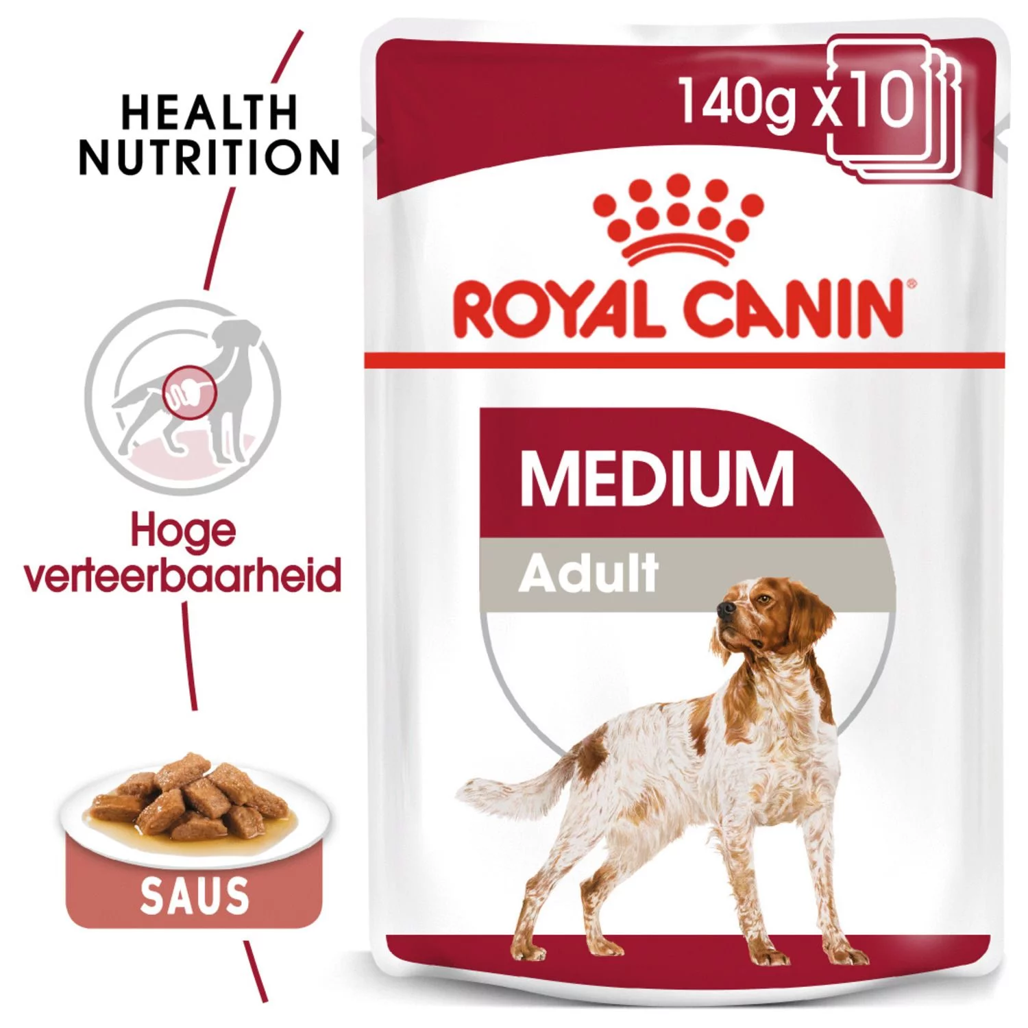 Royal Canin Medium Adult Natvoer - Hondenvoer - 10x140 G - Afbeelding 7