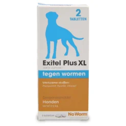 No Worm Exitel Plus Xl Hond Vanaf 17.5 Kg - Anti Wormenmiddel - 2 Tab