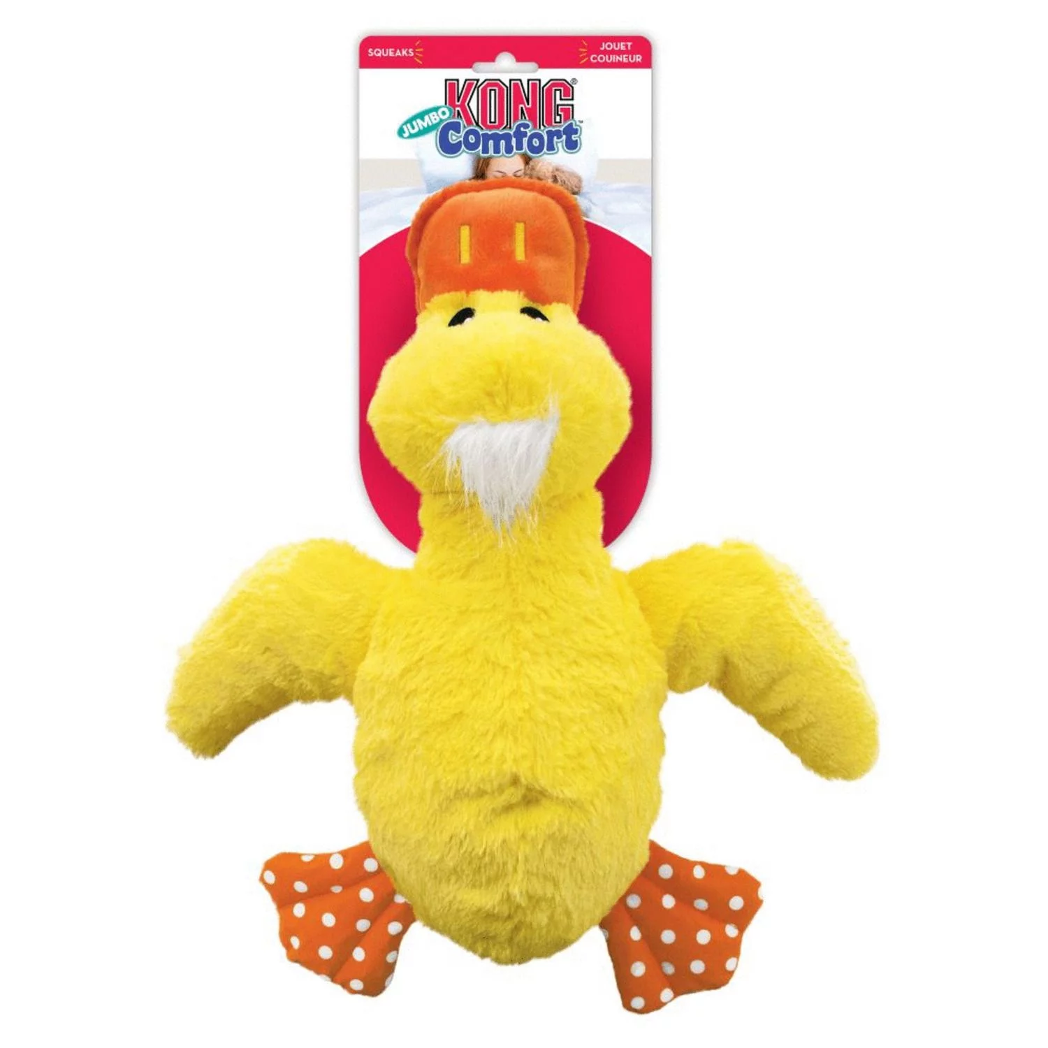 Kong Comfort Jumbo Eend - Hondenspeelgoed - 40X41.5X10 Cm Assorti Xl - Afbeelding 3