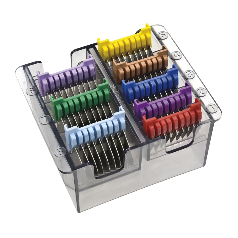 Moser Opzetkammen Metaal 1170-1885 - Tondeuse - 8 Stuks