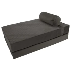 Wooff Boxspring Met Hoofdkussen - Hondenmatras - 70x110x28 Cm Antraciet Xlarge
