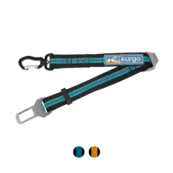 Kurgo Seatbelt Swivel Tether - Hondenautoaccessoire - Blauw Zwart