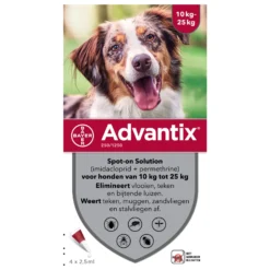 Advantix Spot On 250 2.5 Ml - Anti Vlooien En Tekenmiddel