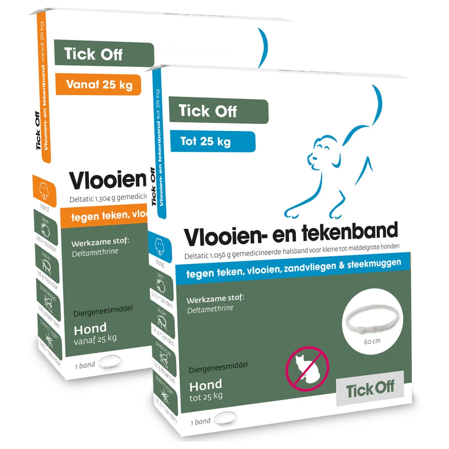 Tick Off Vlooien- En Tekenband Vanaf 25 Kg - Anti Tekenmiddel - 75 Cm > 25 Kg - Afbeelding 2