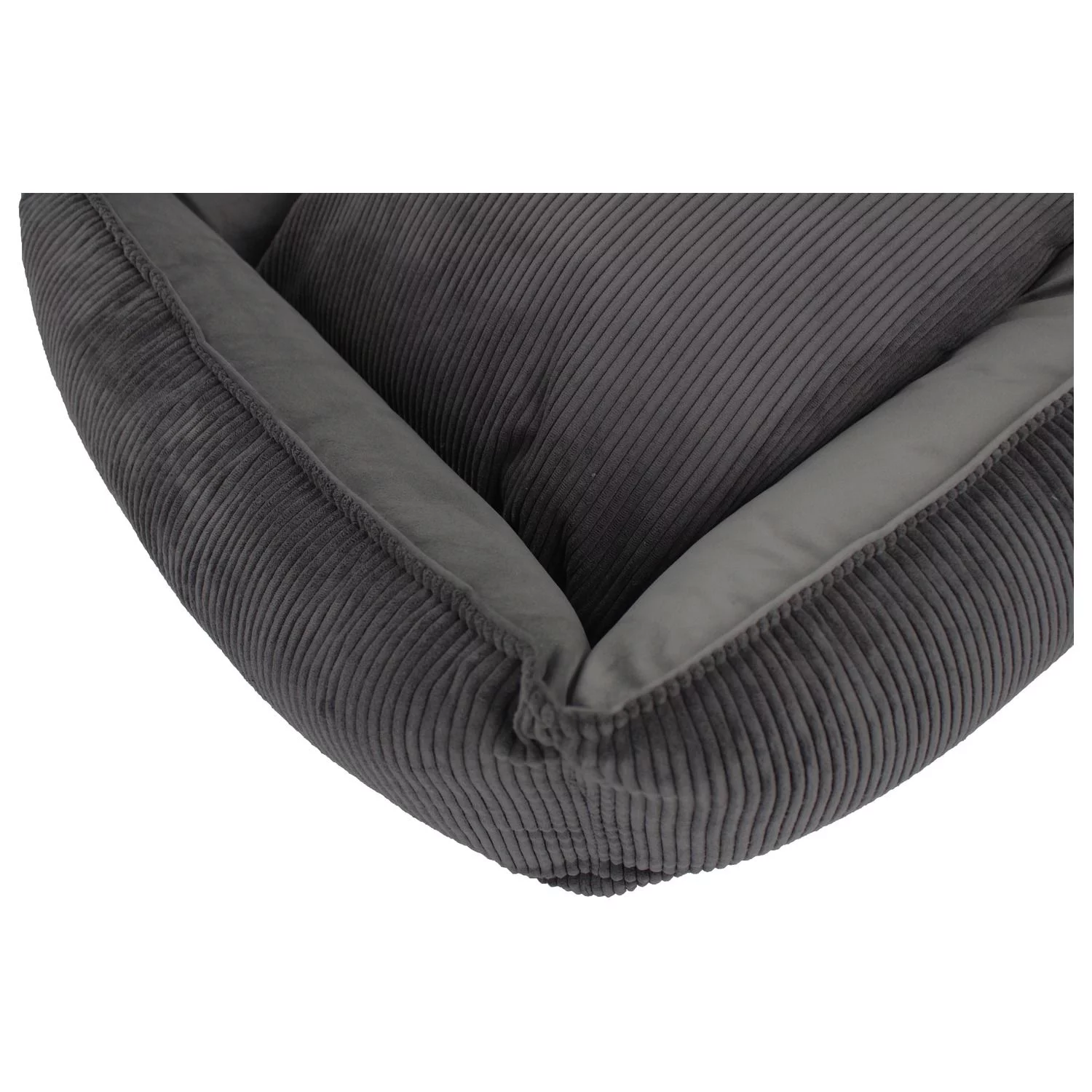 Wooff Cocoon Rib Velours Antraciet - Hondenmand - Afbeelding 10