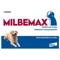 Milbemax Milbemax Hond - Anti Wormenmiddel - 4 Tab 10 Tot 75 Kg