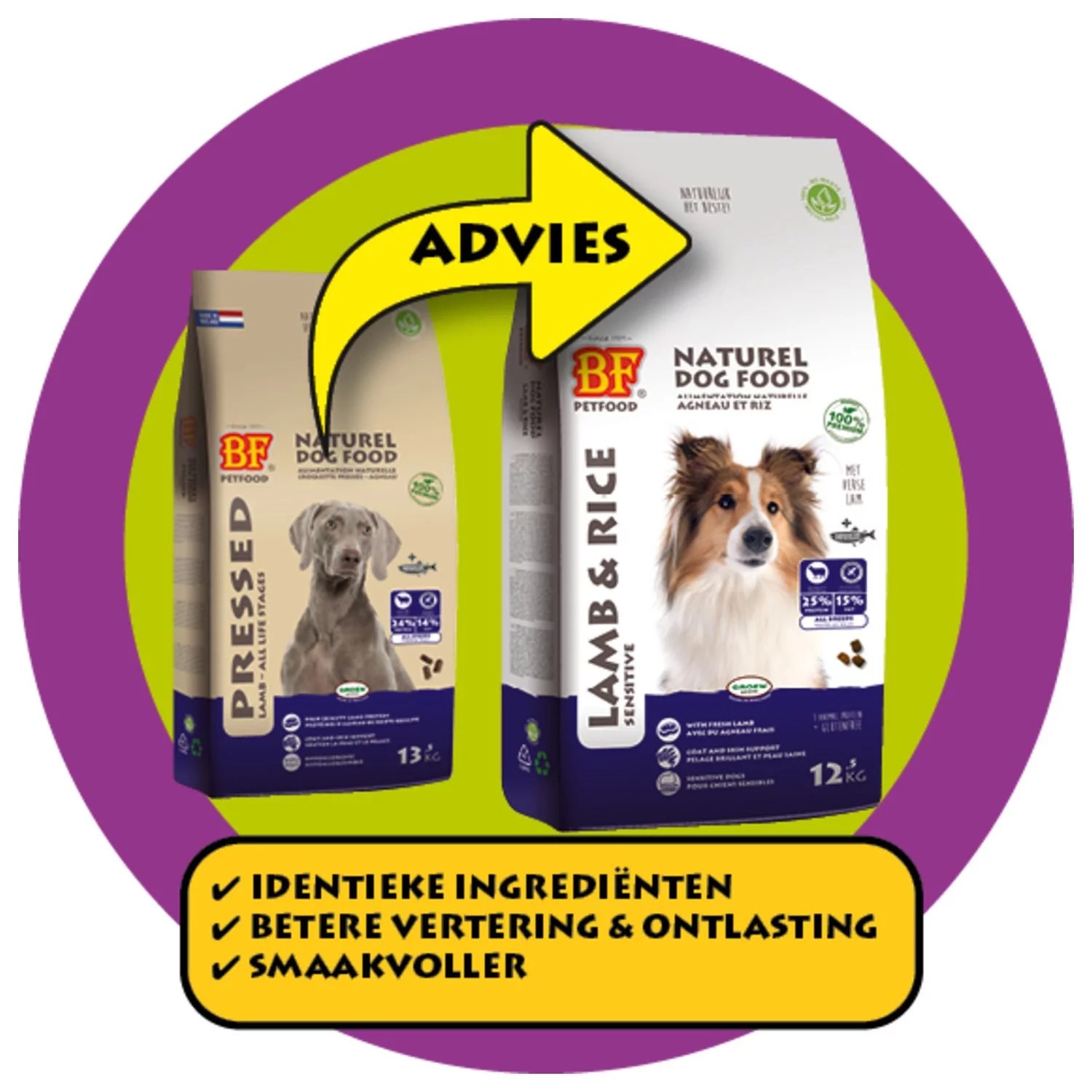 Bf Geperst Lam&Rijst - Hondenvoer - Afbeelding 2