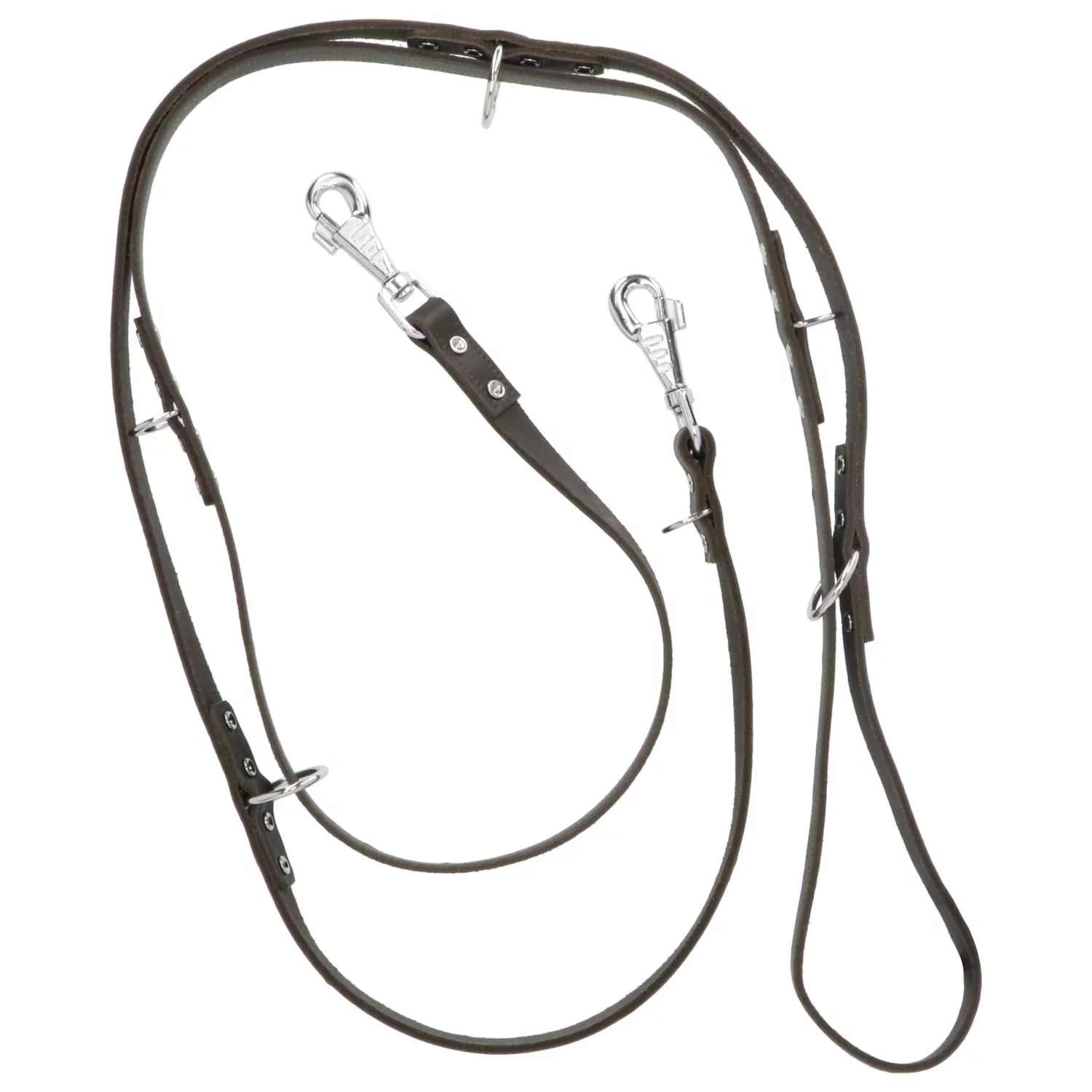 Adori Dresseerlijn Softleder Met Print - Hondenriem - 300x1.8 Cm Donkerbruin M/L - Afbeelding 2