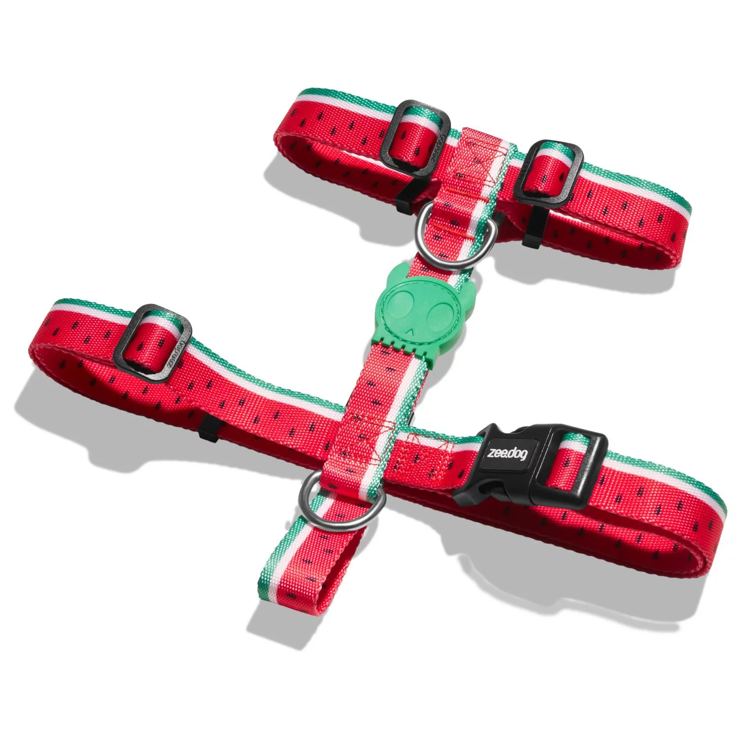 Zee.Dog H-Harnas Lola Rood&Mintgroen&Wit - Hondentuig - Afbeelding 2