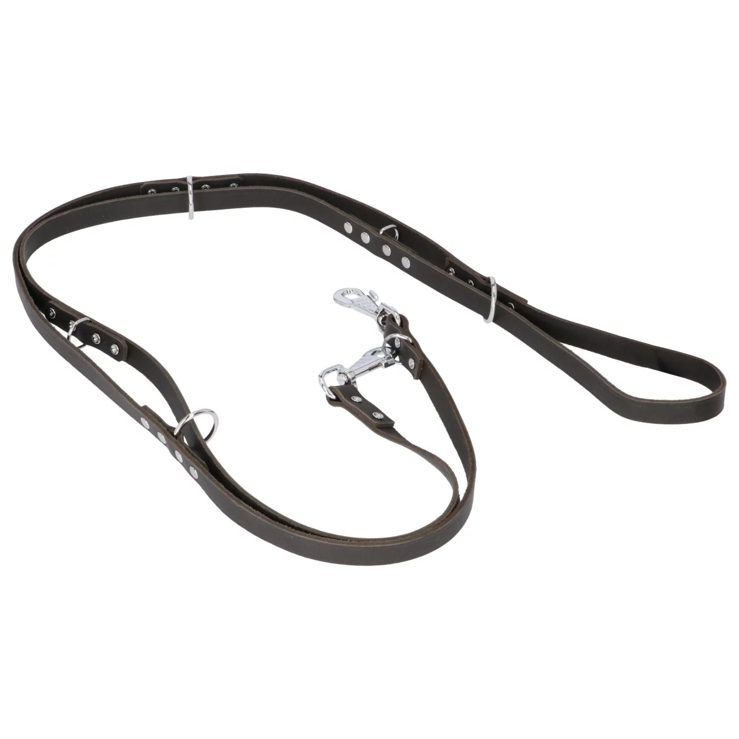 Adori Dresseerlijn Softleder Met Print - Hondenriem - 300x1.8 Cm Donkerbruin M/L