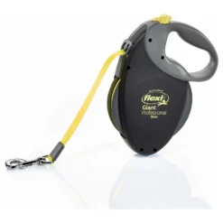 Flexi Rollijn Giant Tape Profession - Hondenriem - 10 M Zwart Neon Geel L
