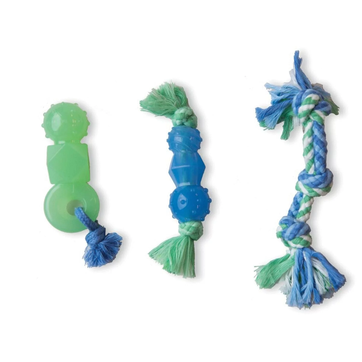 Petstages Mini Dentachew Pack - Hondenspeelgoed - 11X3.5X3 Cm Blauw - Afbeelding 2