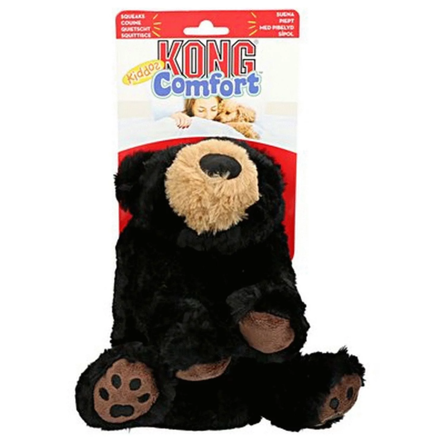 Kong Comfort Kiddos Bear - Hondenspeelgoed - Zwart Large - Afbeelding 2