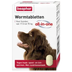 Beaphar Wormtablet All In One Hond - Anti Wormenmiddel - Rund 2 Tab 17.5 Tot 70 Kg