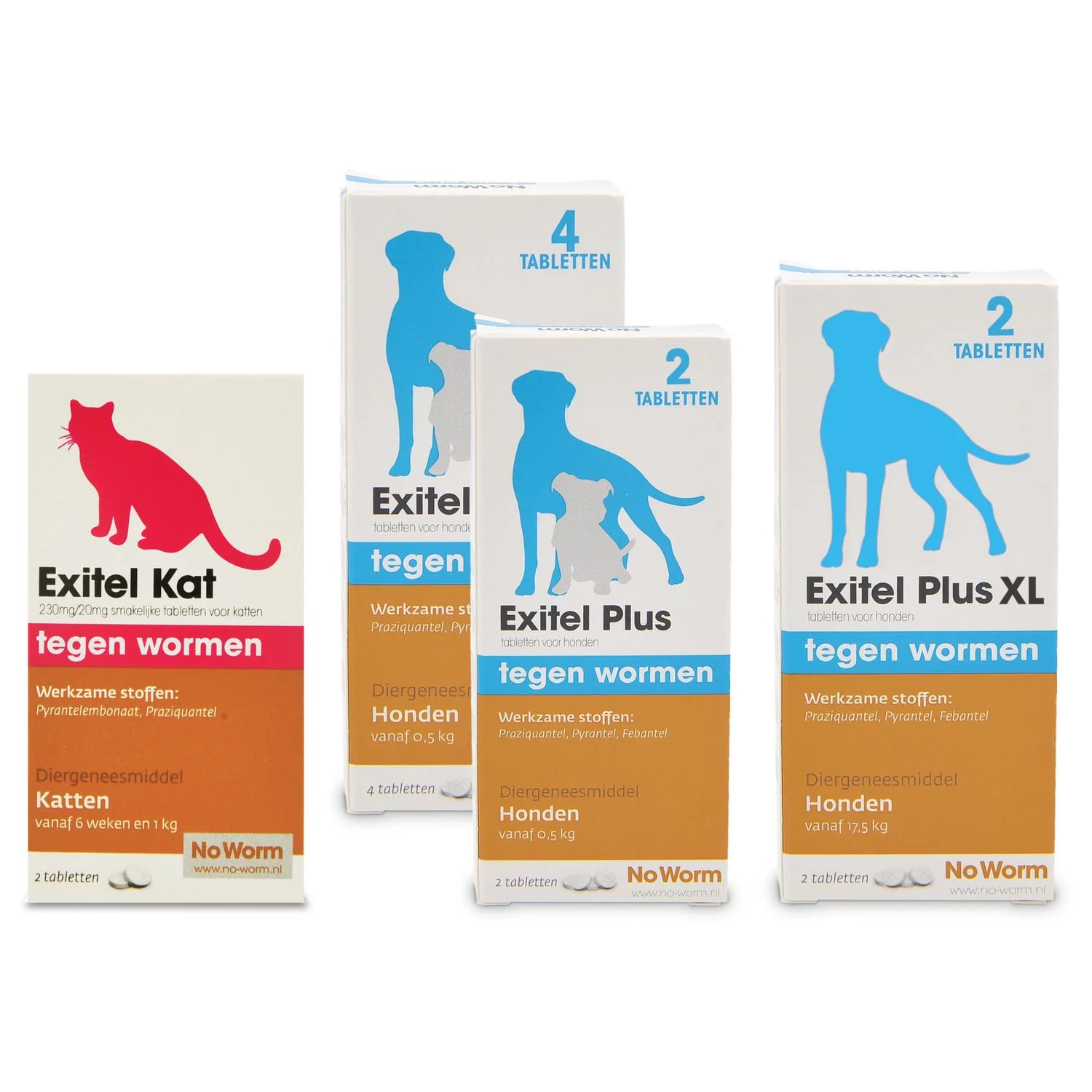 No Worm Exitel Plus Xl Hond Vanaf 17.5 Kg - Anti Wormenmiddel - 2 Tab - Afbeelding 2