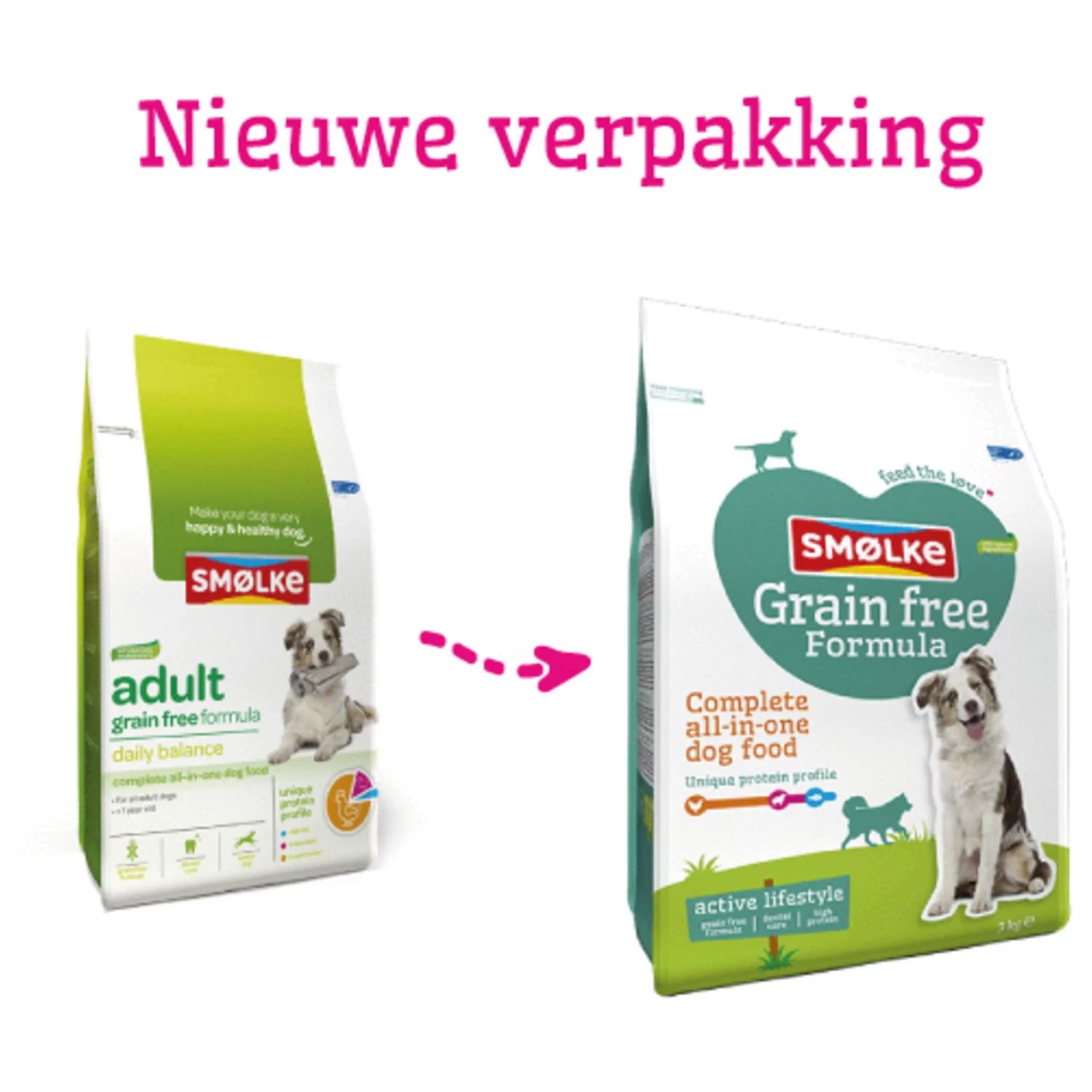 Smolke Adult Grain Free Formula Kip&Lam&Vis - Hondenvoer - Afbeelding 2