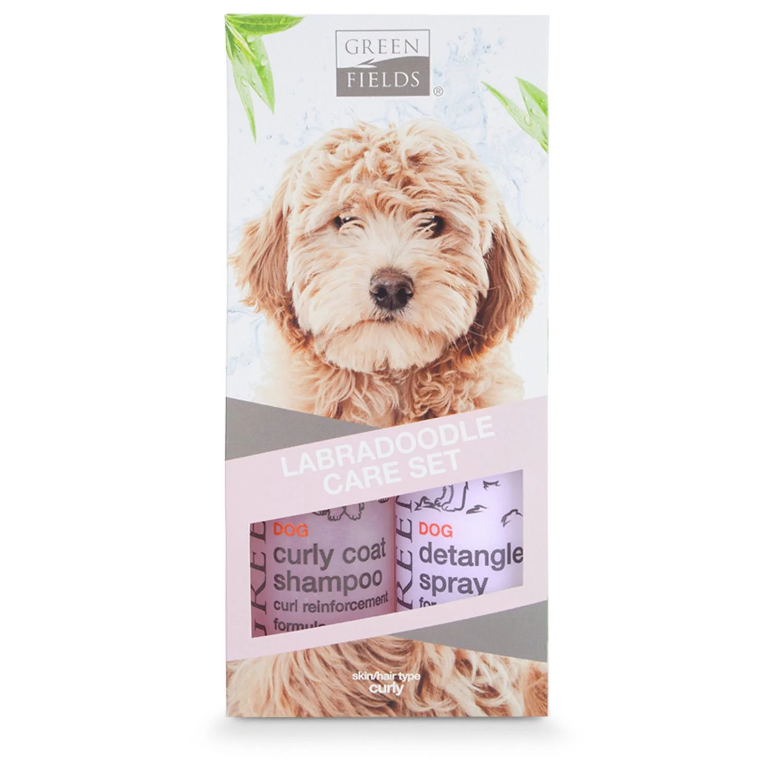 Greenfields Labradoodle Care Set - Hondenvachtverzorging - 2 X 250 Mm Roze