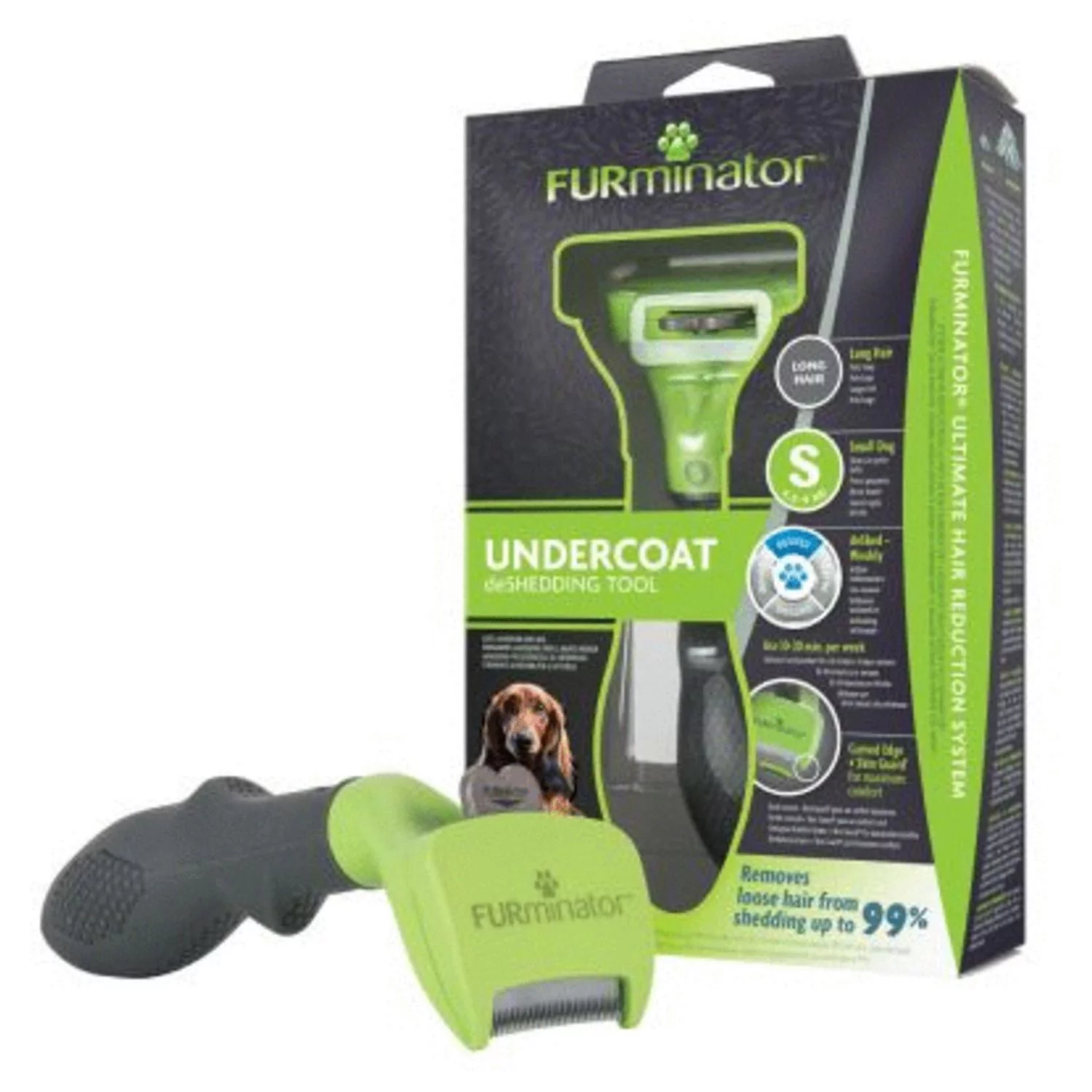 Furminator Hond Lang Haar - Hondenvachtkam - Groen S - Afbeelding 3