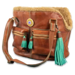 Dwam Hondentas Hipster Bag Blondie - Hondendraagtas - 32x20x27 Cm Bruin