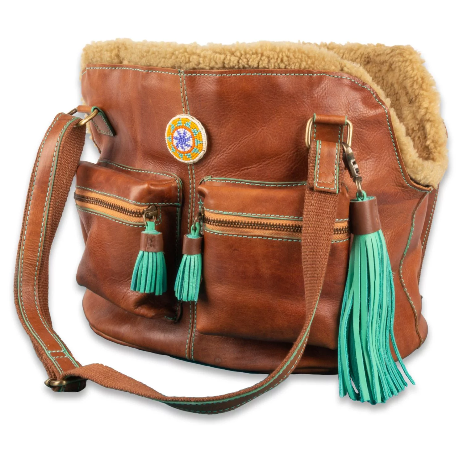 Dwam Hondentas Hipster Bag Blondie - Hondendraagtas - 32x20x27 Cm Bruin