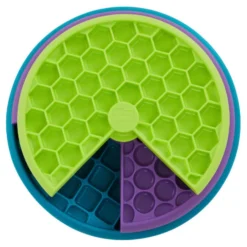 Nina Ottosson Lickin'Layers - Hondenspeelgoed - Ø26 Cm Groen Paars Blauw Level 2 Spel