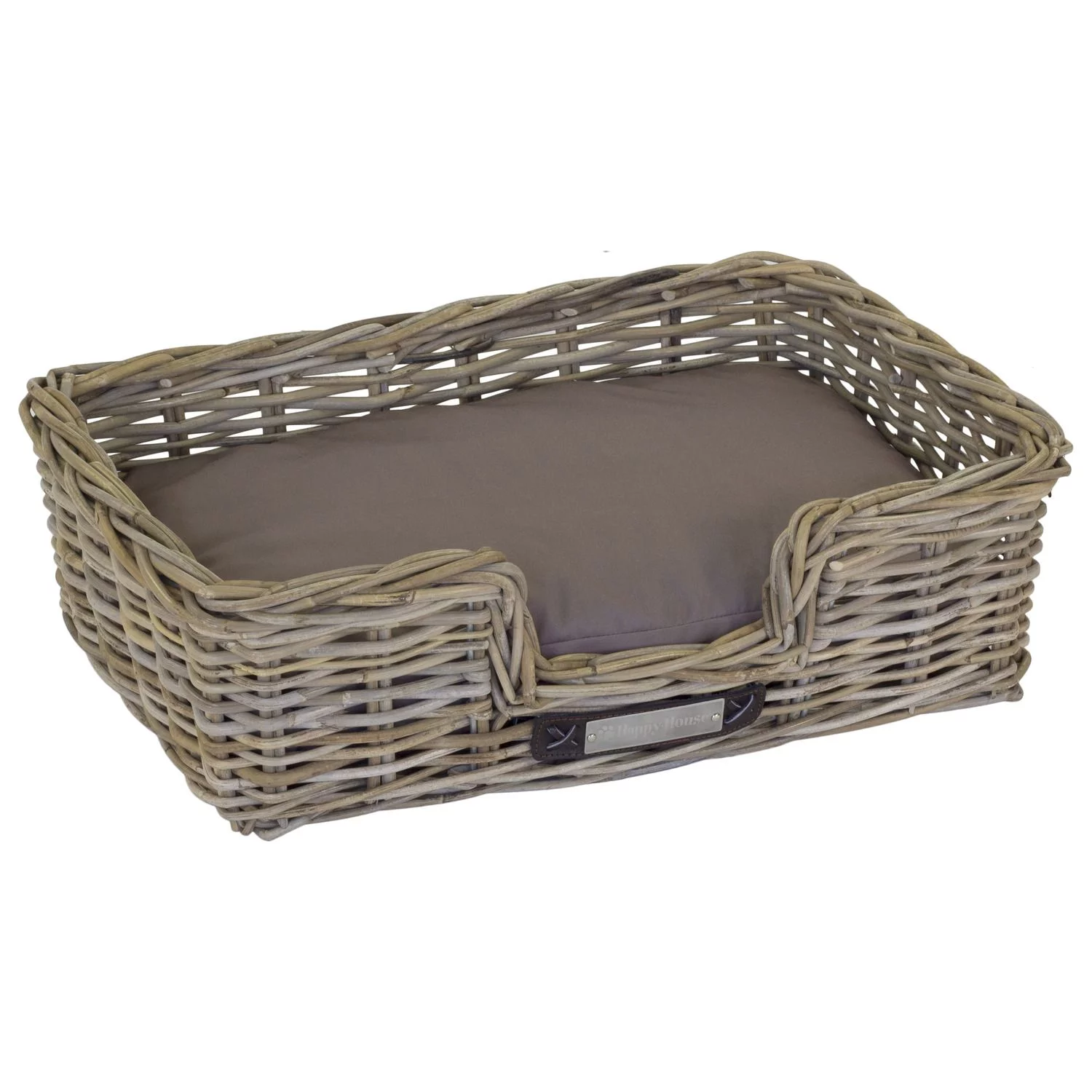 Happy-House Rieten Mand Recht Naturel - Hondenmand