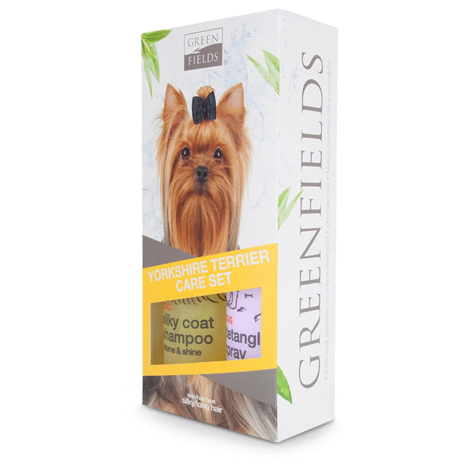 Greenfields Yorkshire Terrier Care Set - Hondenvachtverzorging - 2 X 250 Mm Geel - Afbeelding 2