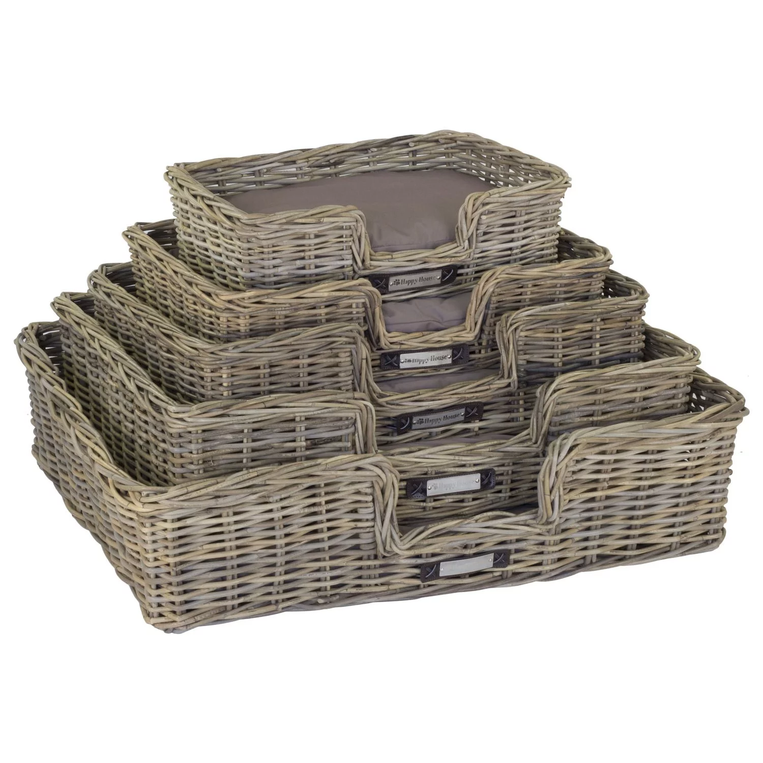 Happy-House Rieten Mand Recht Naturel - Hondenmand - Afbeelding 6