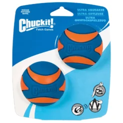 Chuckit! Chuckit Ultra Squeaker Ball Blauw&Oranje - Hondenspeelgoed