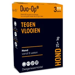 Duo-Op 400mg Hond Tegen Vlooien Vanaf 25 Kg - Anti Vlooienmiddel - 3 Pip