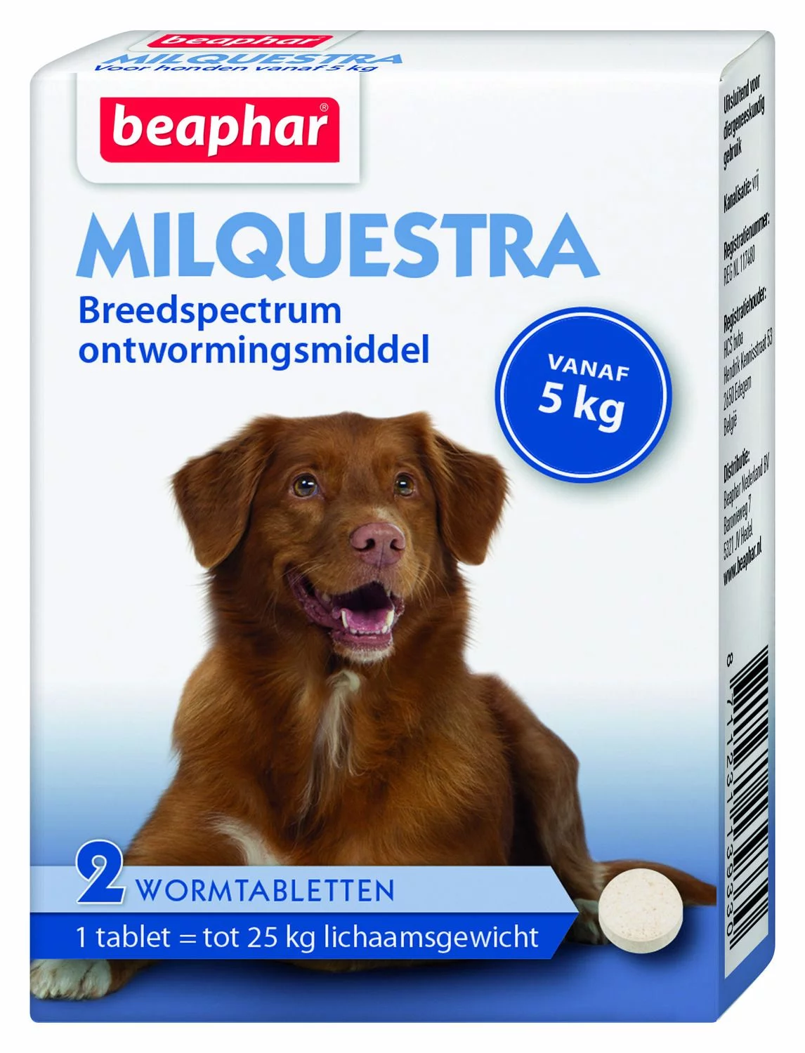 Beaphar Milquestra Hond Rund - Anti Wormenmiddel