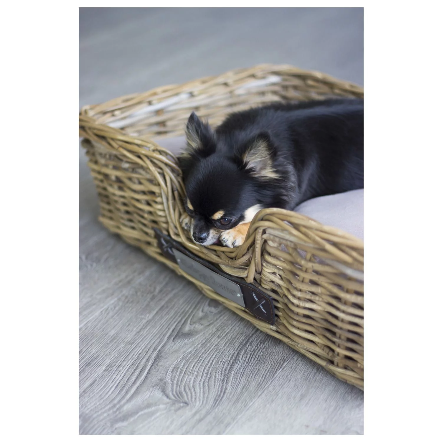 Happy-House Rieten Mand Recht Naturel - Hondenmand - Afbeelding 3