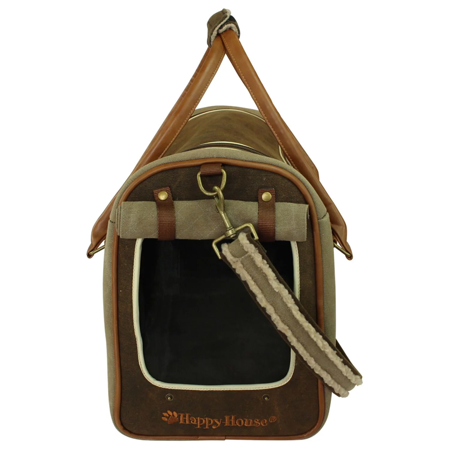 Happy-House Tas Dakota - Hondendraagtas - 40x20x30 Cm Bruin Beige Creme - Afbeelding 2