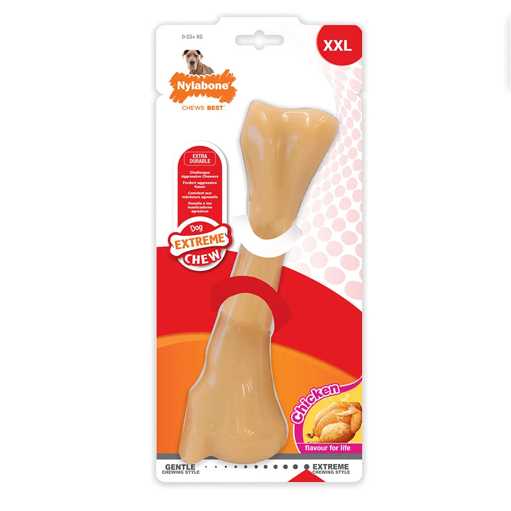 Nylabone Extreme Monster Chew - Hondenspeelgoed - Kip Creme Voor Honden Vanaf 23kg Xxl