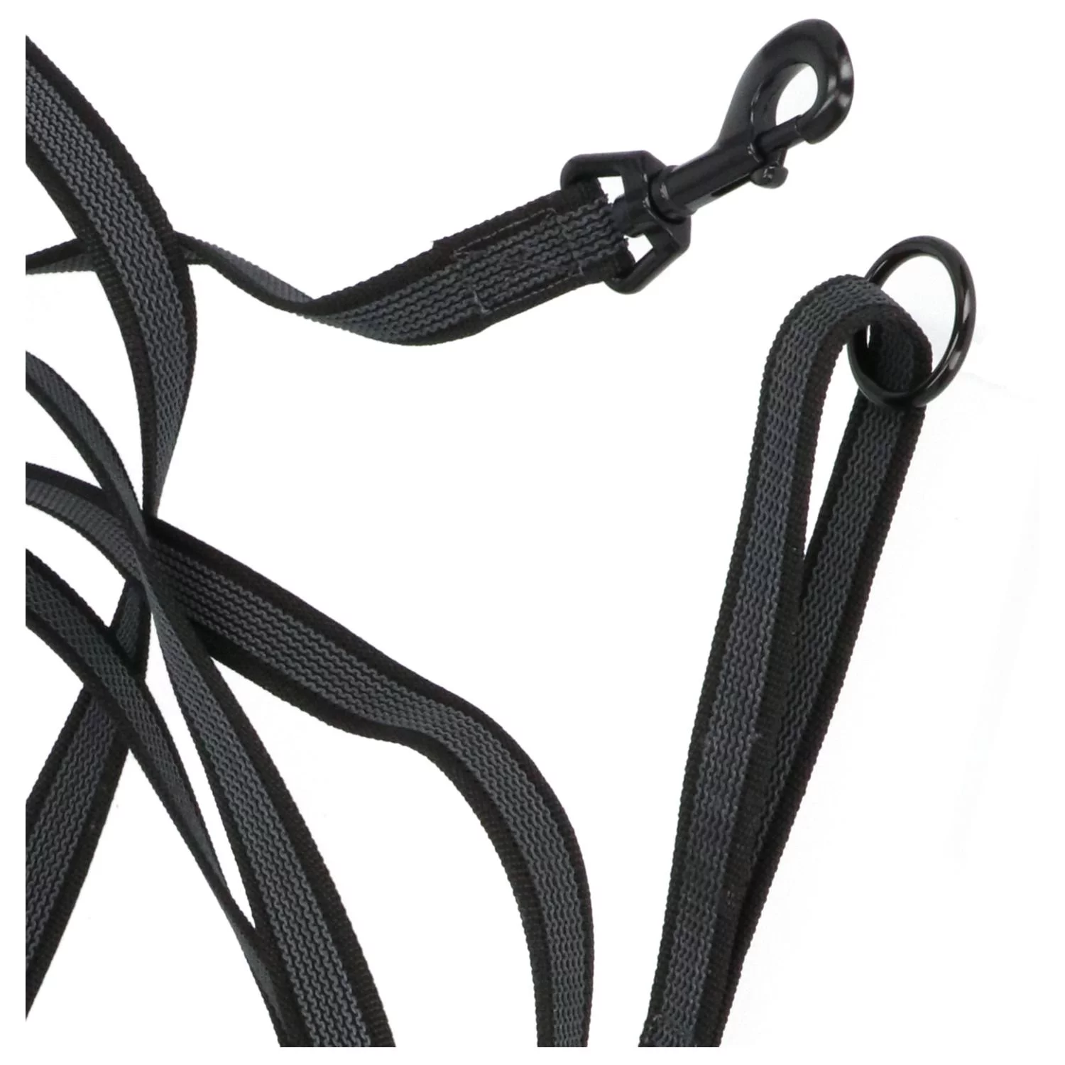 Adori Nylon Anti-Sliplijn Met Handvat - Hondenriem - 10mx2.0 Cm Zwart L - Afbeelding 3