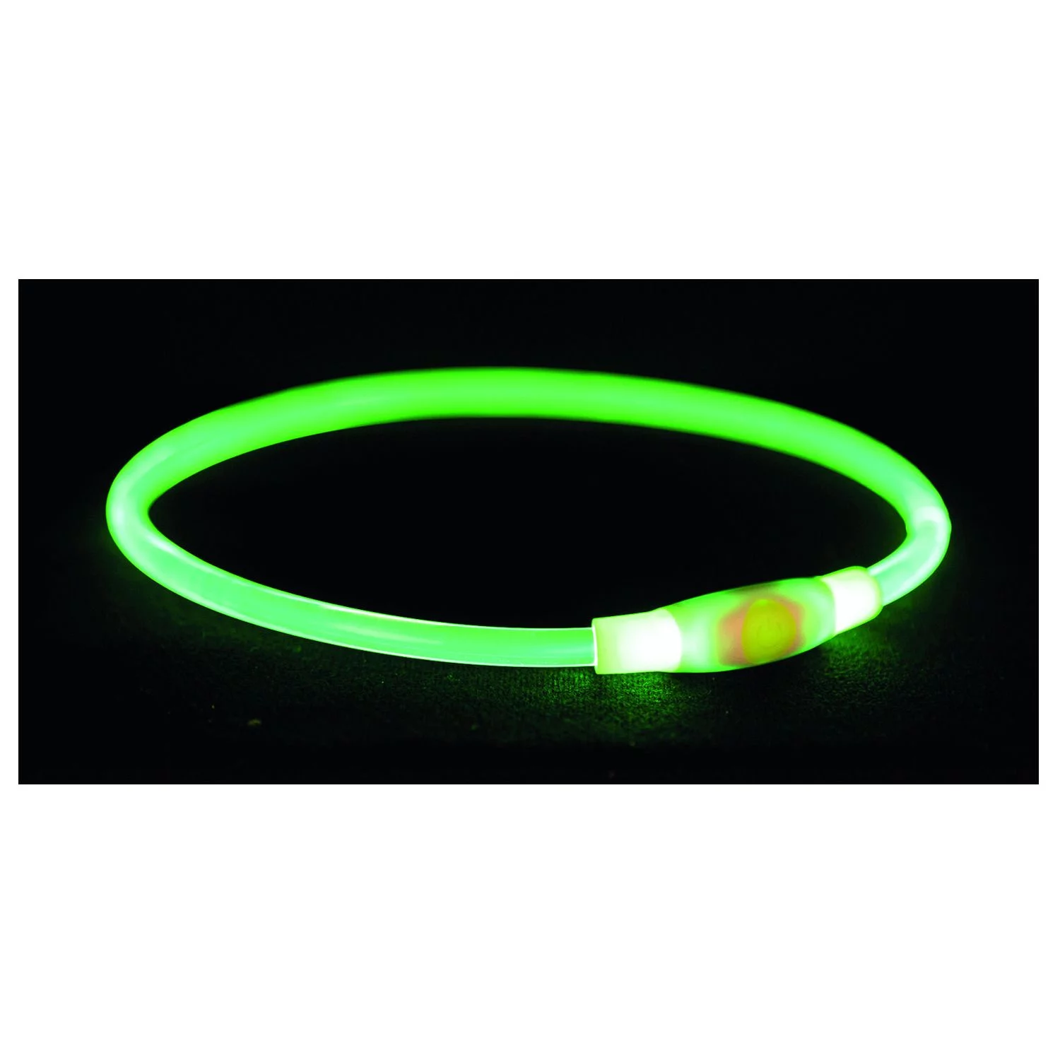 Trixie Usb Flash Lichtgevende Band - Hondenveiligheidslampje - 65 Cm Groen L-Xl