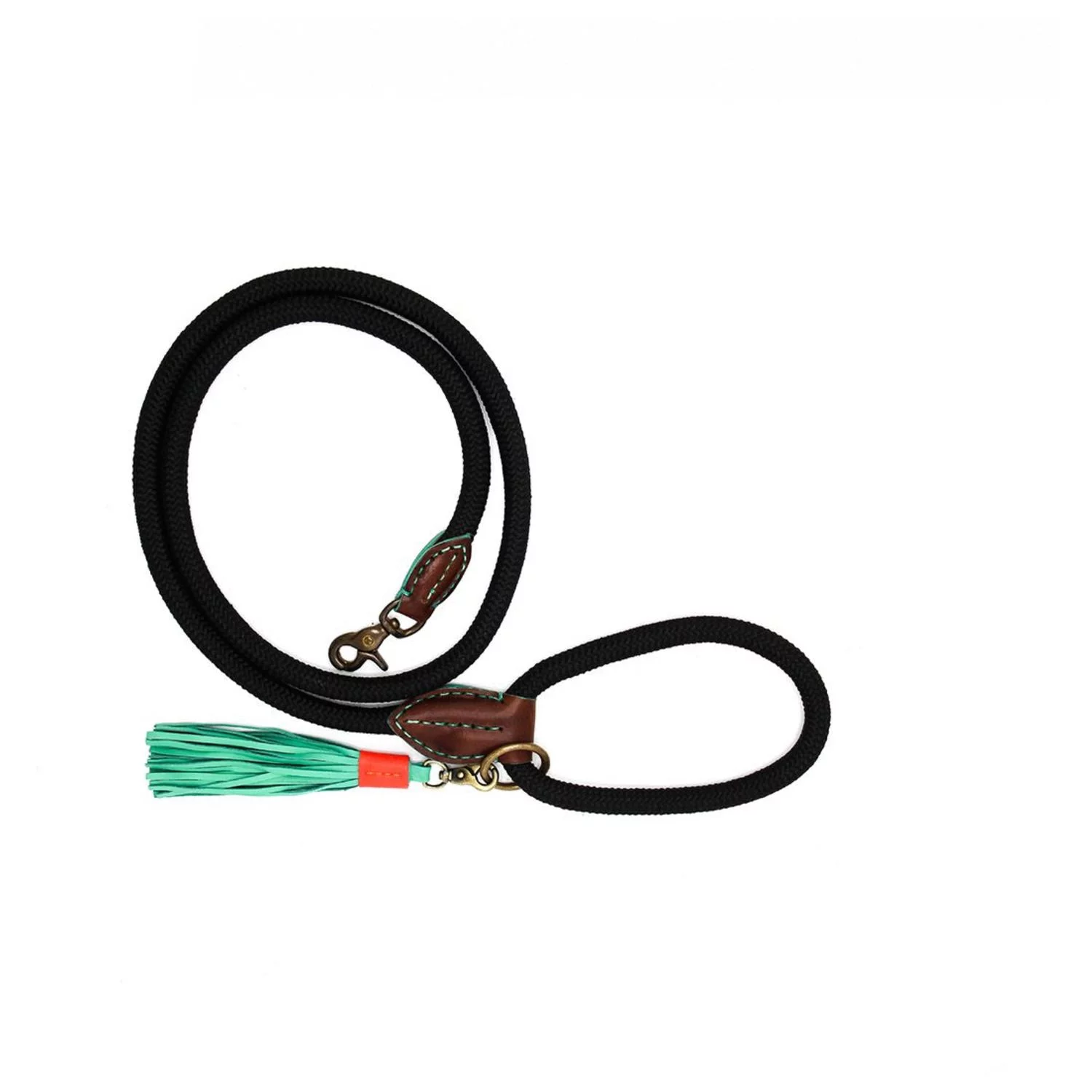 Dwam Looplijn Sand Touw - Hondenriem - 155x1 Cm Zwart S