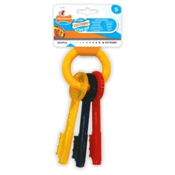 Nylabone Puppy Teething Key Flexible Geel&Blauw&Rood - Hondenspeelgoed