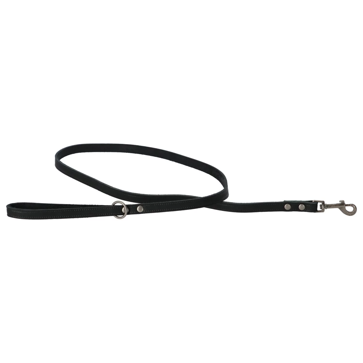 Adori Looplijn Vetleder Met Print - Hondenriem - 130x1.4 Cm Zwart S