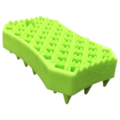 Moser Sheddy Universele Rubberen Borstel - Hondenvachtverzorging - 35x70x115 Mm Groen Grijs