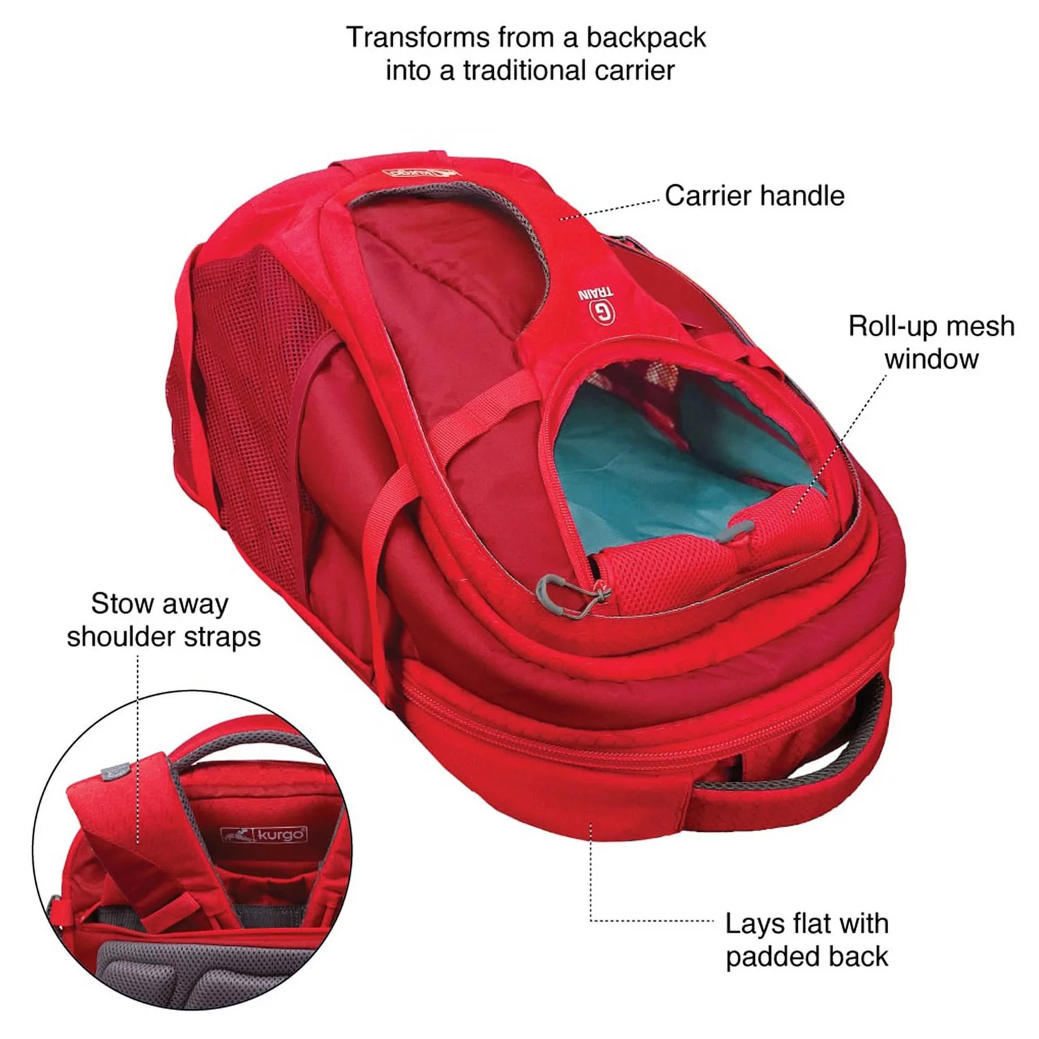 Kurgo G-Train K-9 Rugzak - Hondenrugzak - Afbeelding 4